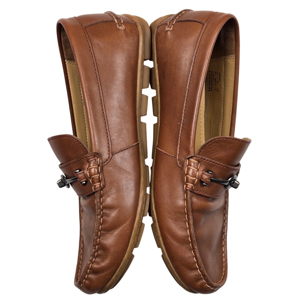 Coach‎ Collis Bit Loafers Mens Size 9D Tan Brown Leather FG2984 Turnlock Moc - Picture 7 of 13